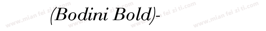 博迪尼粗体(Bodini Bold)字体转换